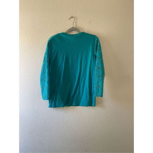 Vintage tassel and lace 80s western boho blouse size‎ medium - Picture 2 of 5